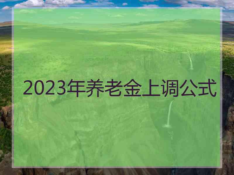 2023年养老金上调公式