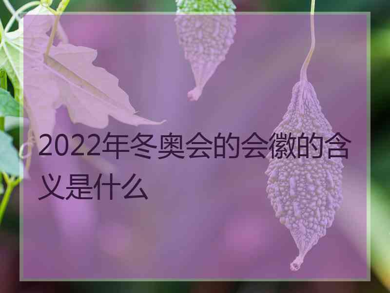 2022年冬奥会的会徽的含义是什么