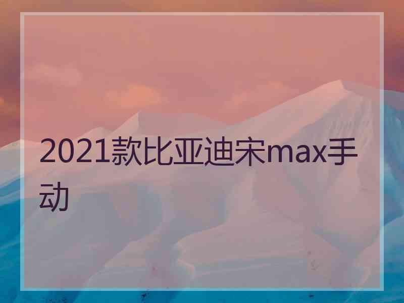 2021款比亚迪宋max手动