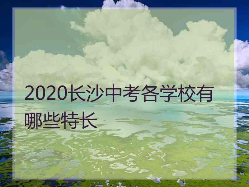 2020长沙中考各学校有哪些特长