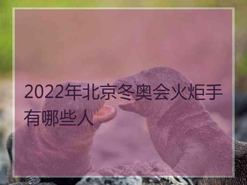 2022年北京冬奥会火炬手有哪些人