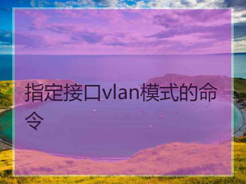 指定接口vlan模式的命令