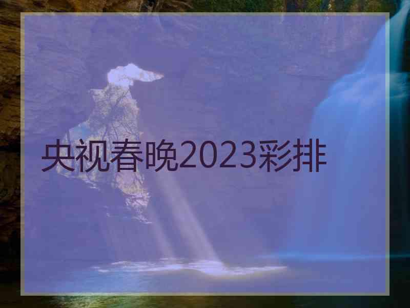 央视春晚2023彩排