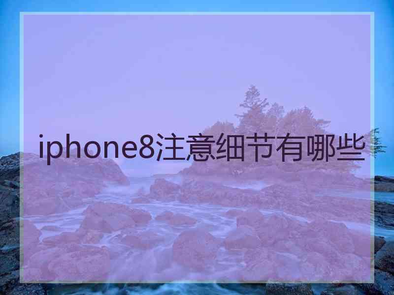 iphone8注意细节有哪些