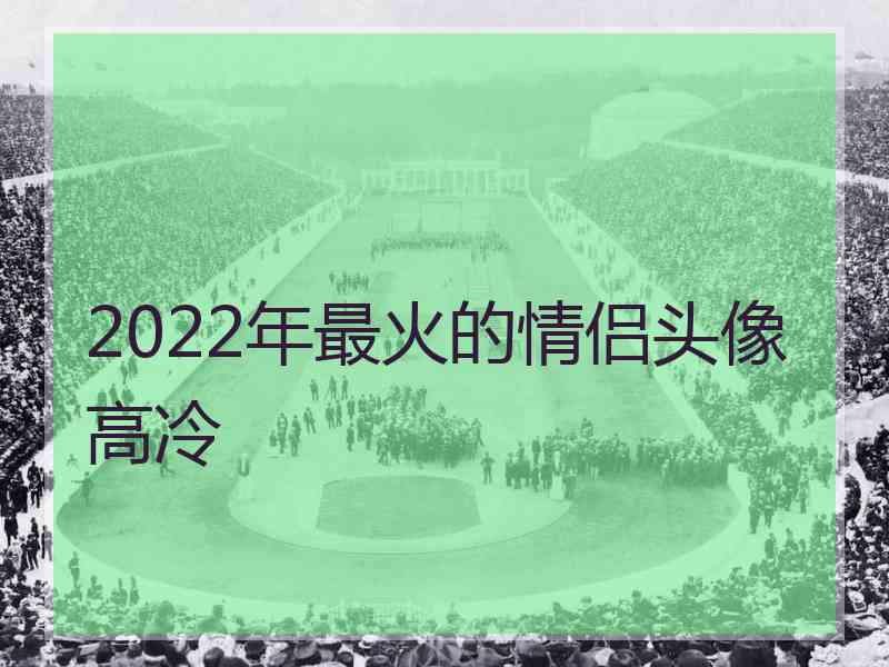 2022年最火的情侣头像高冷