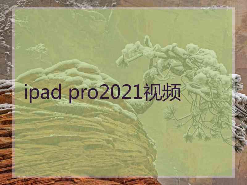 ipad pro2021视频