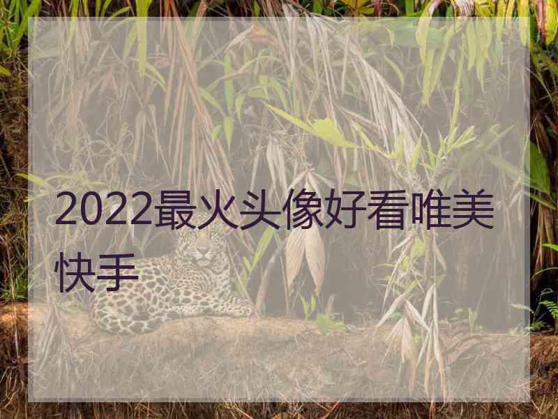 2022最火头像好看唯美快手