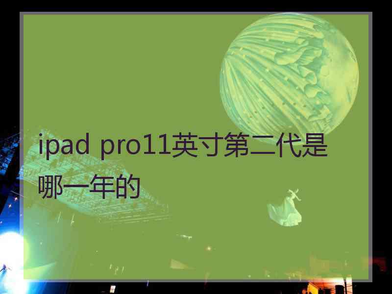 ipad pro11英寸第二代是哪一年的