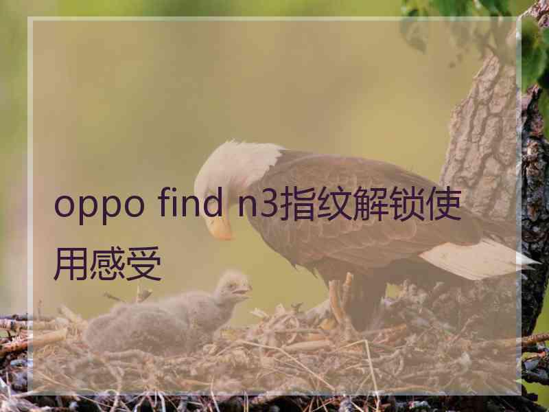 oppo find n3指纹解锁使用感受