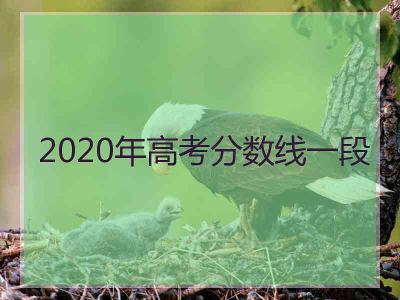 2020年高考分数线一段