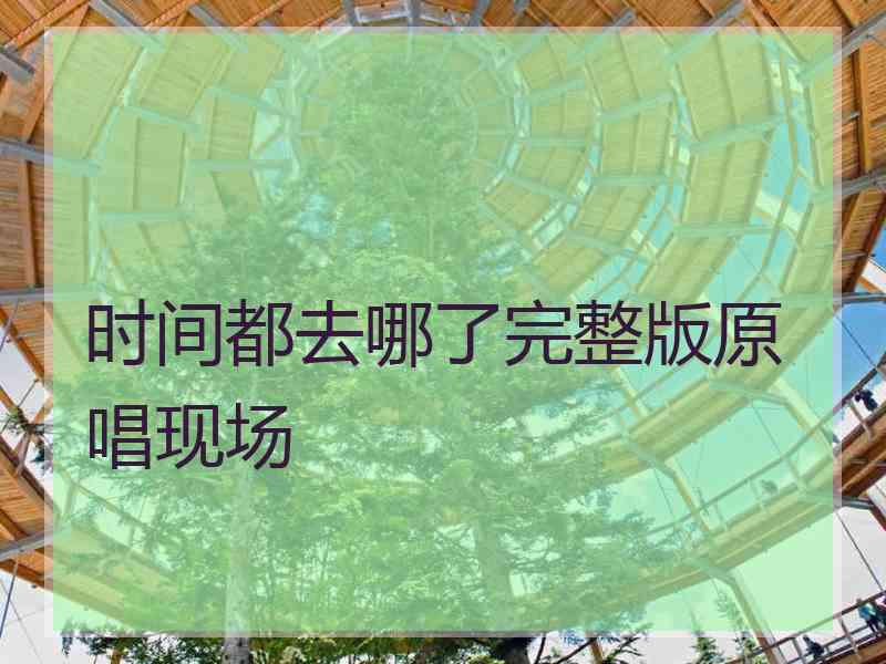 时间都去哪了完整版原唱现场