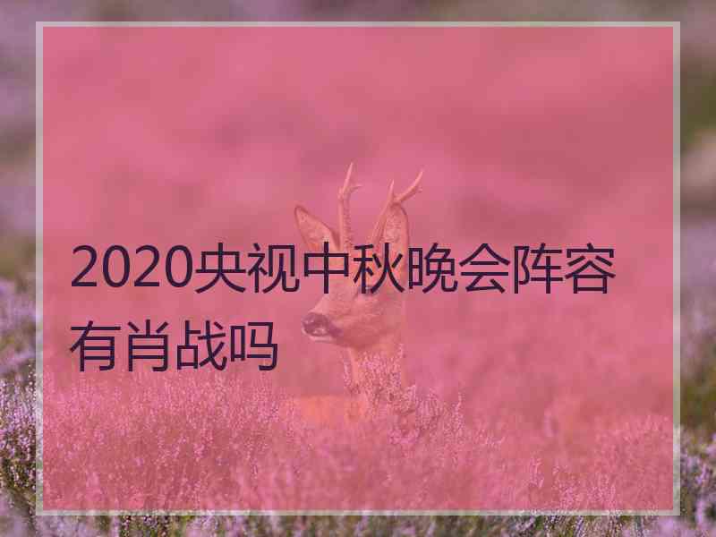 2020央视中秋晚会阵容有肖战吗