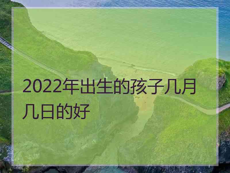 2022年出生的孩子几月几日的好