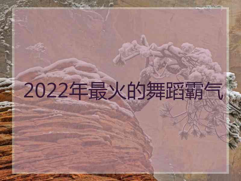 2022年最火的舞蹈霸气