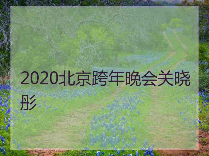 2020北京跨年晚会关晓彤