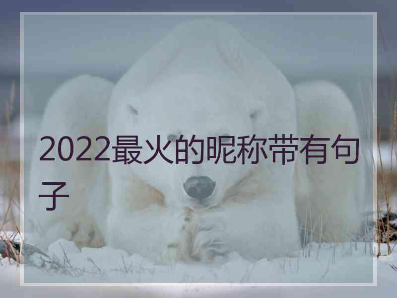 2022最火的昵称带有句子