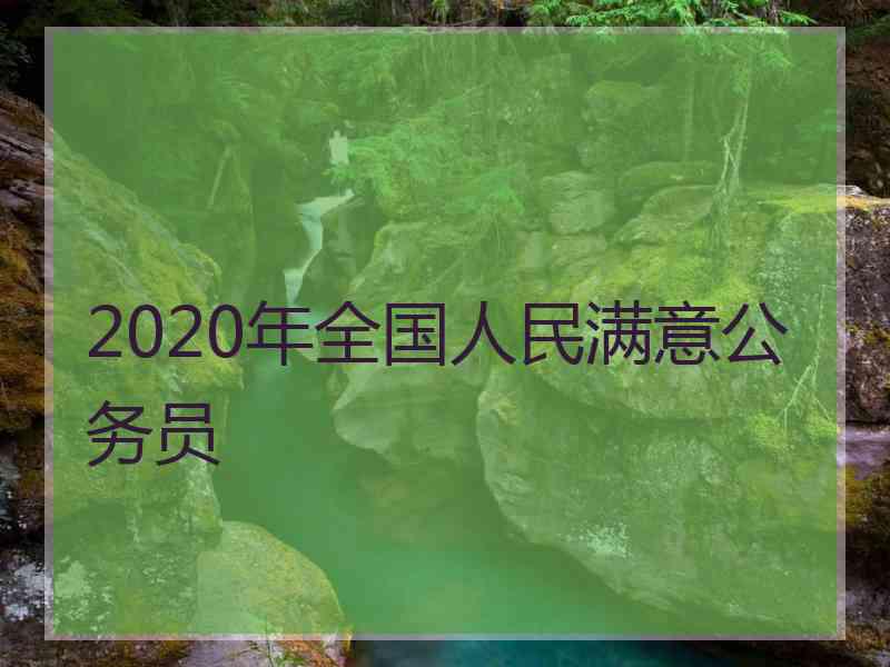 2020年全国人民满意公务员