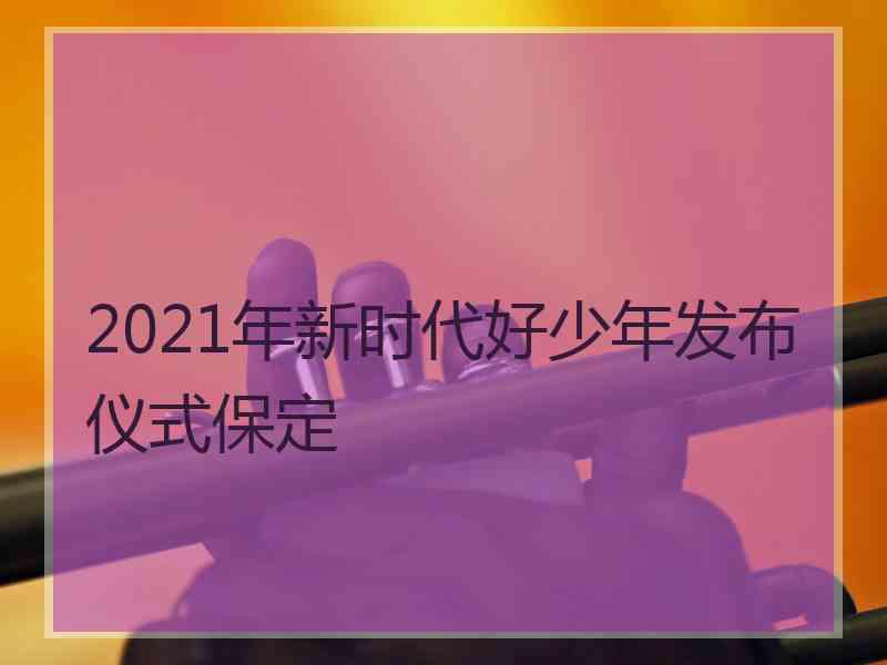 2021年新时代好少年发布仪式保定