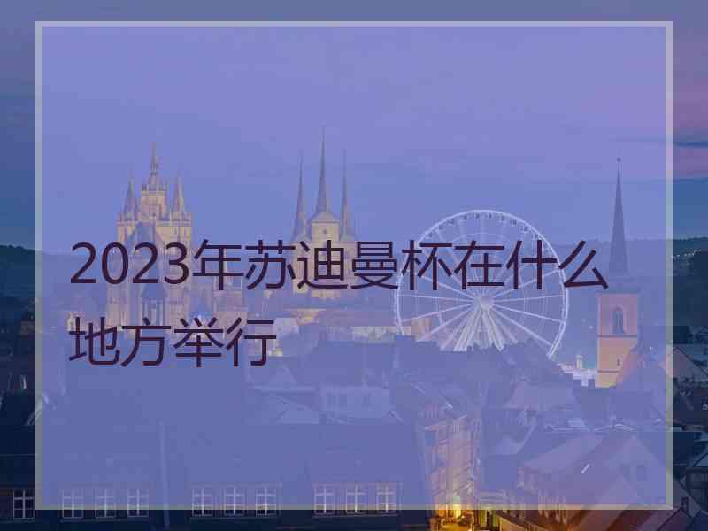 2023年苏迪曼杯在什么地方举行