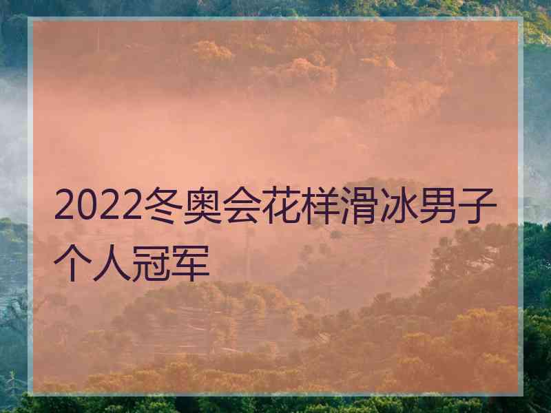 2022冬奥会花样滑冰男子个人冠军