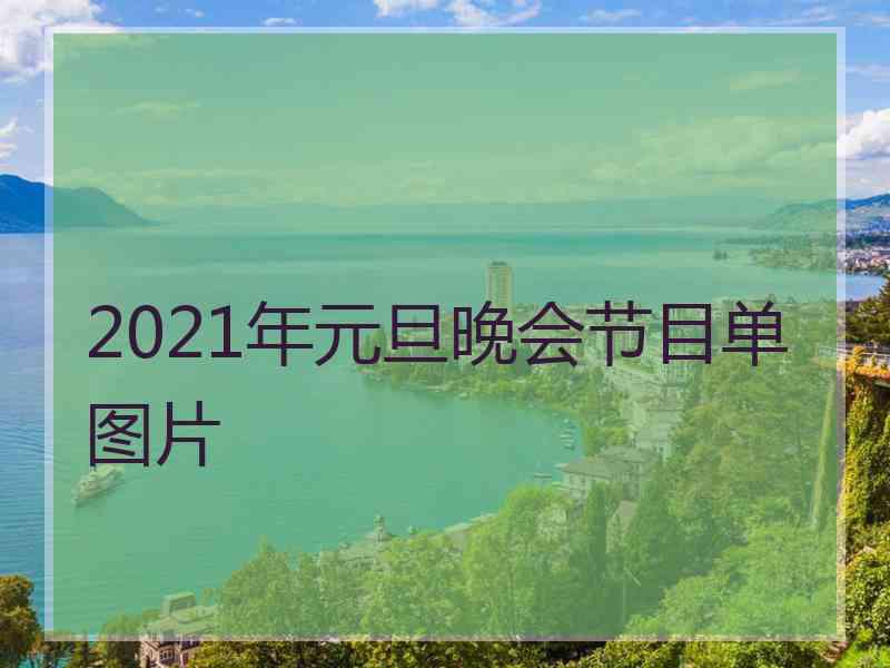 2021年元旦晚会节目单图片