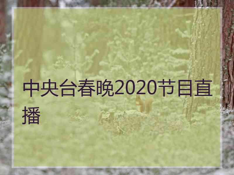 中央台春晚2020节目直播