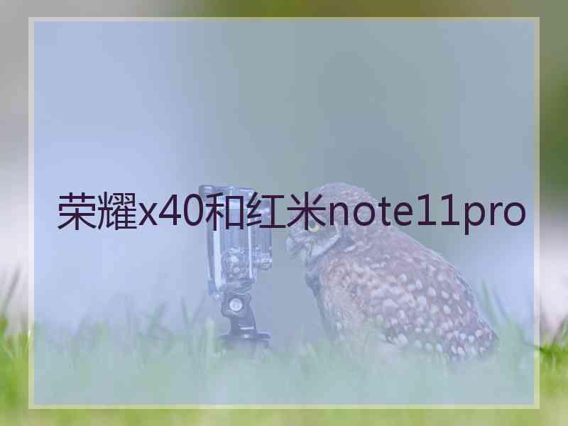 荣耀x40和红米note11pro