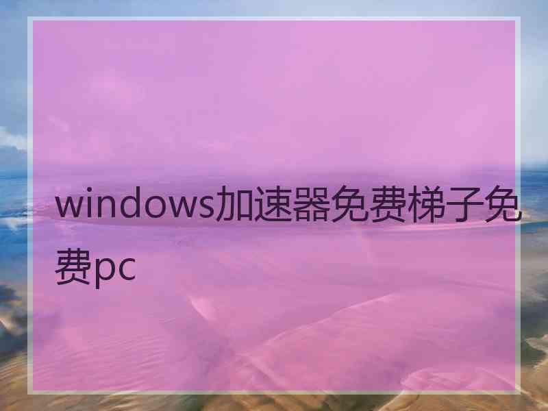 windows加速器免费梯子免费pc