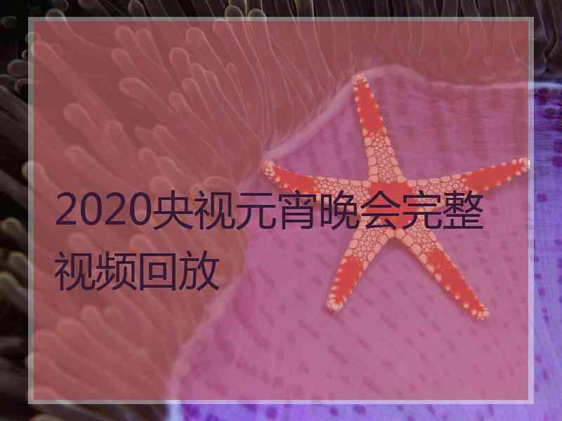 2020央视元宵晚会完整视频回放