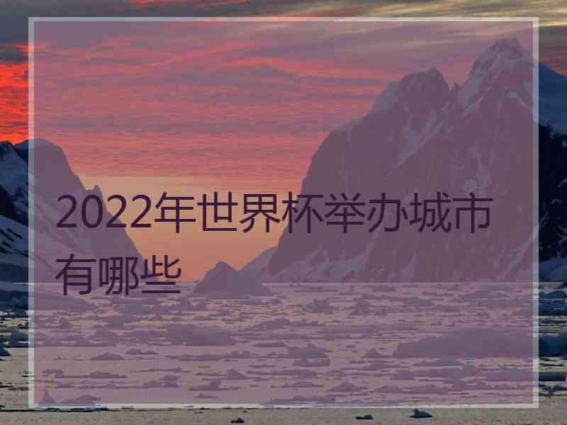 2022年世界杯举办城市有哪些