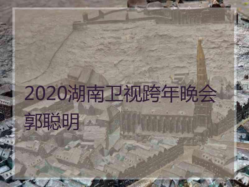 2020湖南卫视跨年晚会郭聪明