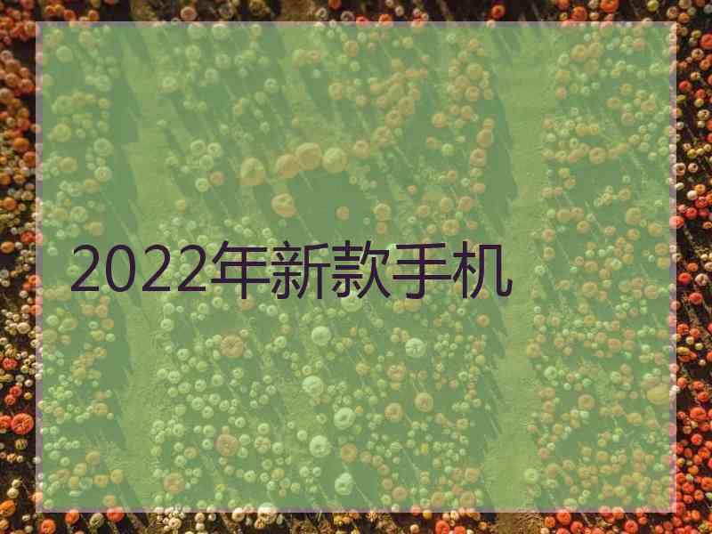 2022年新款手机