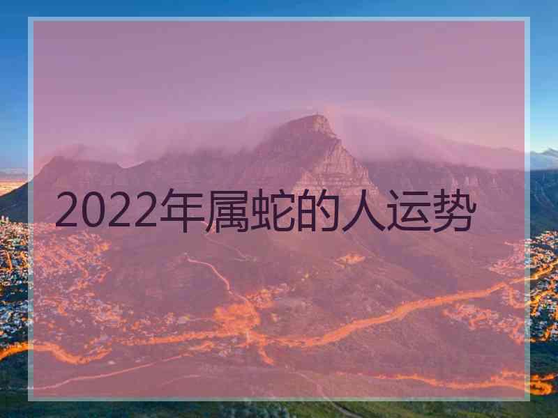 2022年属蛇的人运势