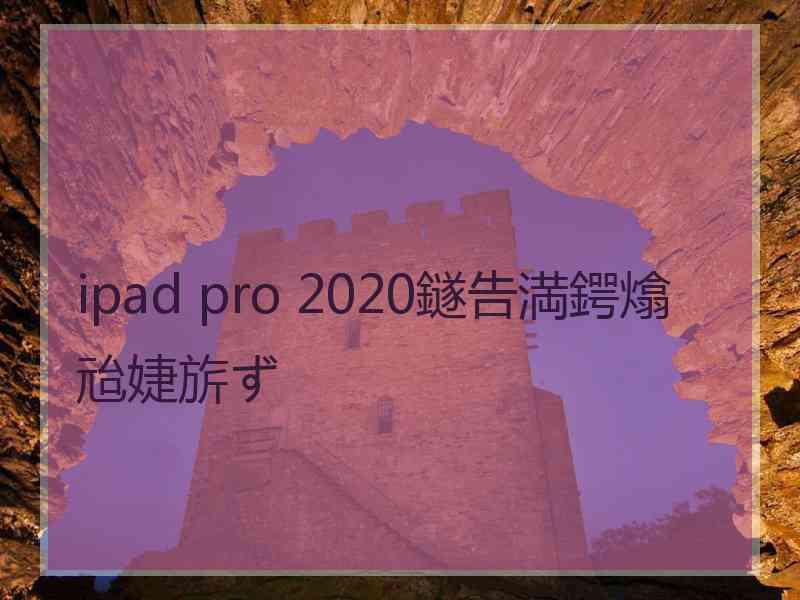 ipad pro 2020鐩告満鍔熻兘婕旂ず