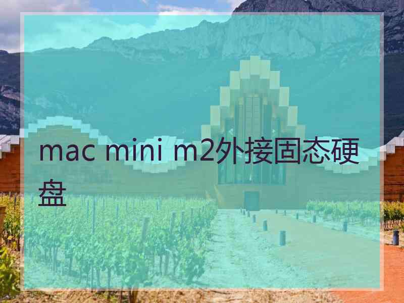 mac mini m2外接固态硬盘