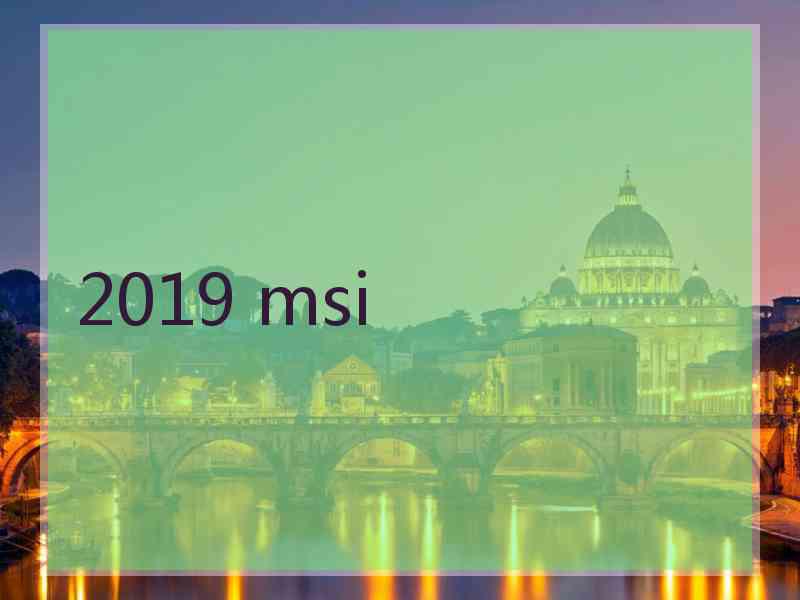 2019 msi