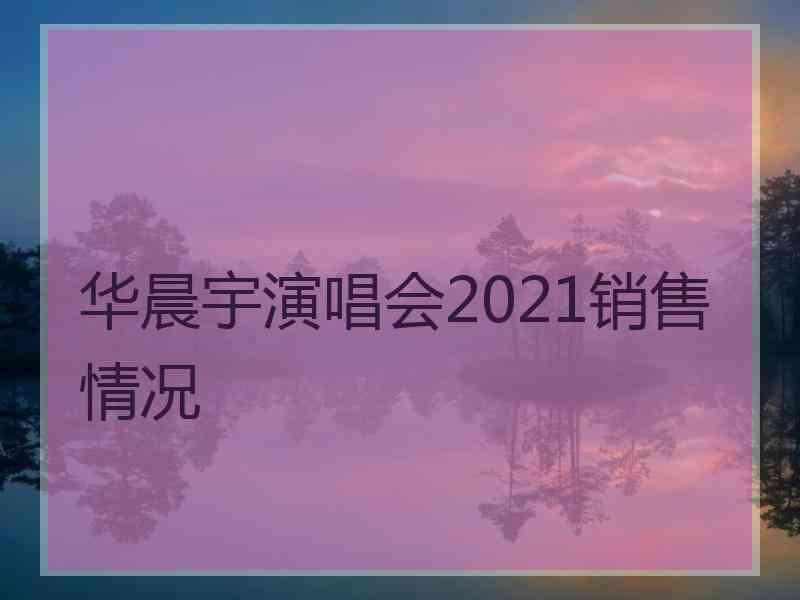 华晨宇演唱会2021销售情况