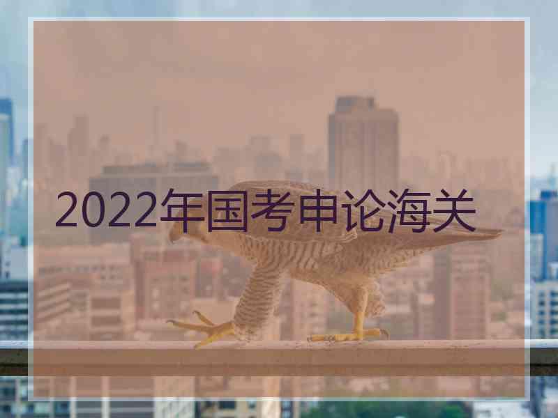 2022年国考申论海关