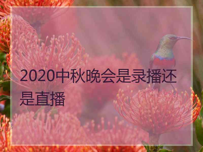 2020中秋晚会是录播还是直播