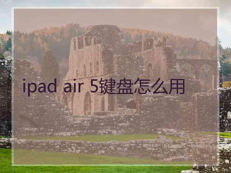 ipad air 5键盘怎么用