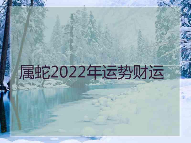 属蛇2022年运势财运