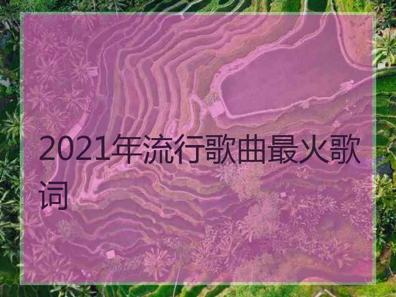 2021年流行歌曲最火歌词