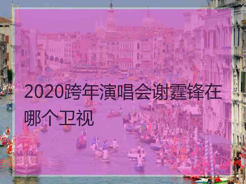 2020跨年演唱会谢霆锋在哪个卫视