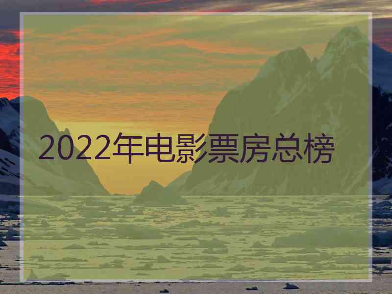 2022年电影票房总榜