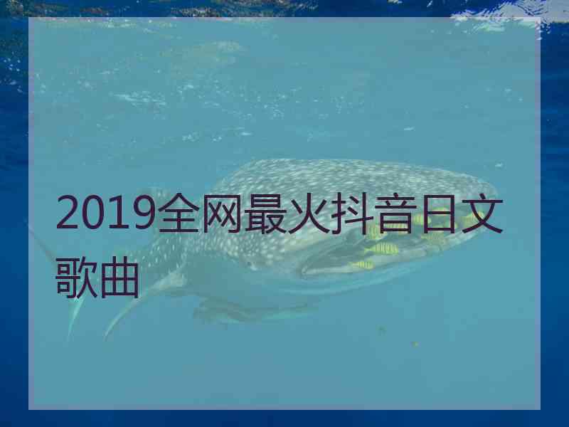 2019全网最火抖音日文歌曲