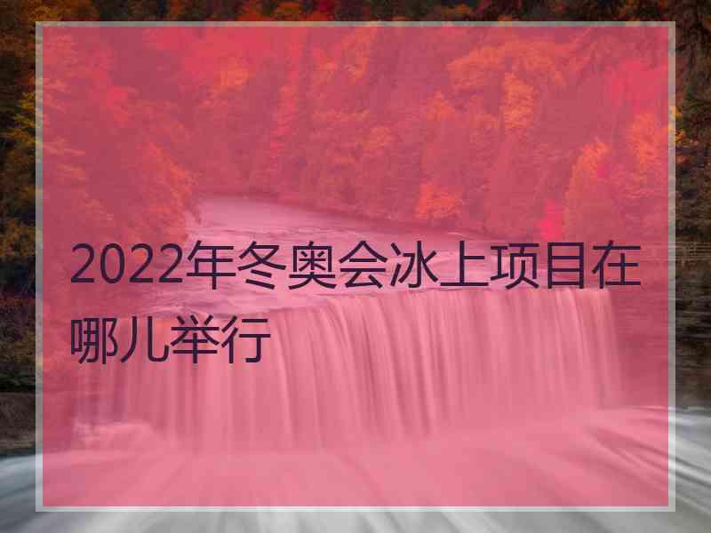 2022年冬奥会冰上项目在哪儿举行