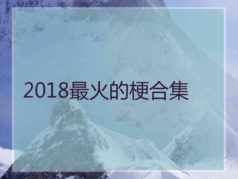 2018最火的梗合集