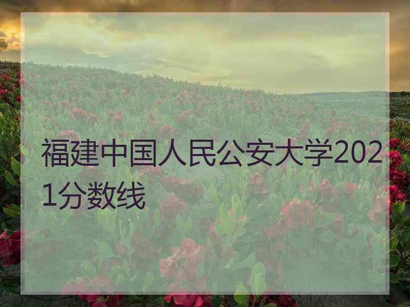 福建中国人民公安大学2021分数线