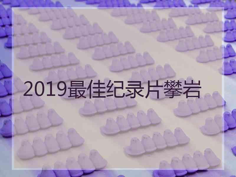 2019最佳纪录片攀岩