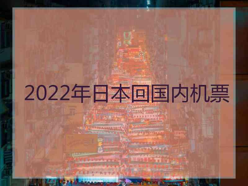 2022年日本回国内机票